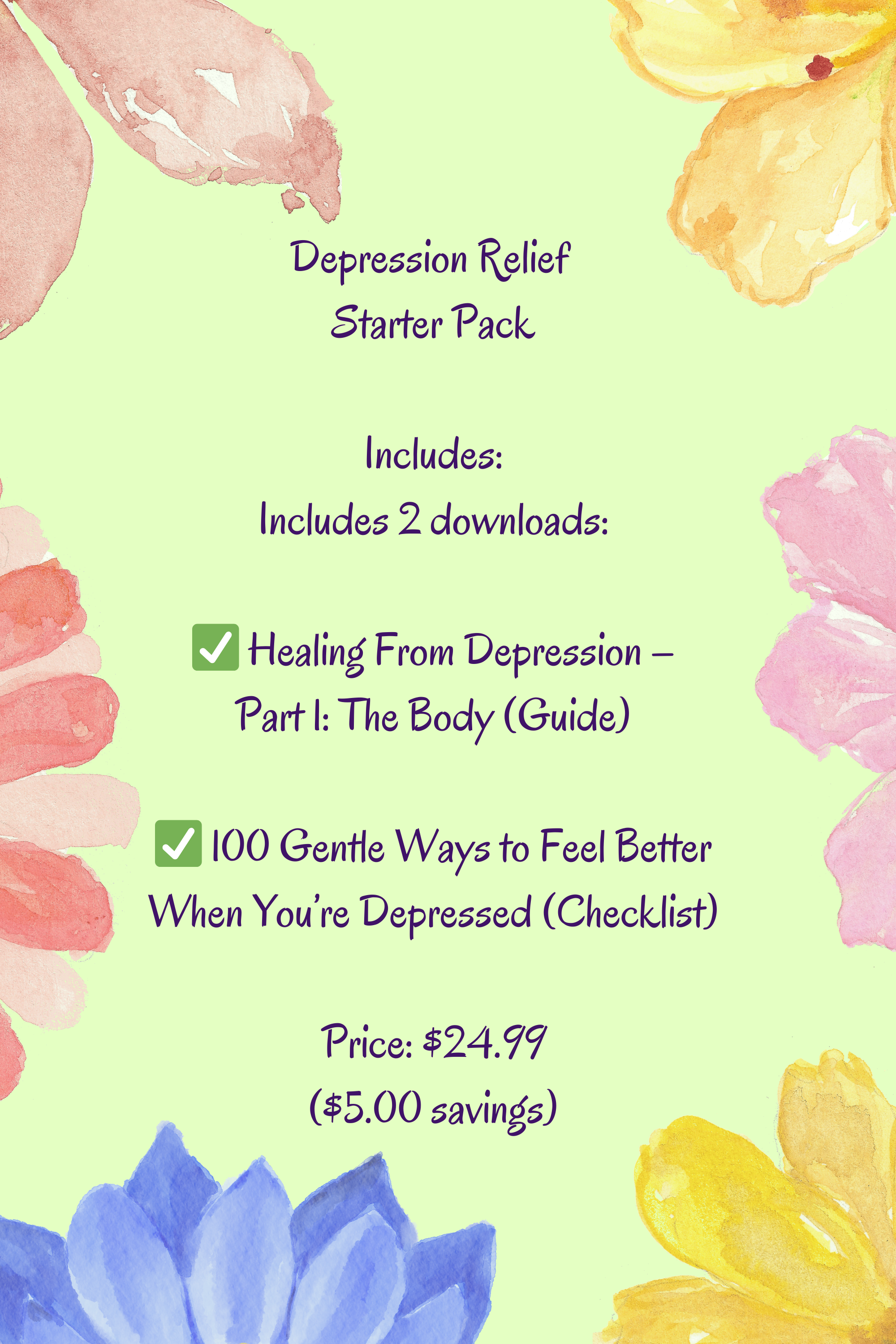Depression Relief Starter Pack (2 Guides)